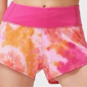 Outdoor Voices Shorts - Pink and Orange Tie Dye